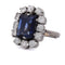 Bague 50 Bague vintage en or blanc, saphir synthétique et diamants 58 Facettes AN236 '(00029)