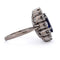 Bague 50 Bague vintage en or blanc, saphir synthétique et diamants 58 Facettes AN236 '(00029)