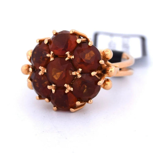 Bague 55 Bague vintage en or jaune 18 carats et quartz 58 Facettes AN281_112-280 (0089)