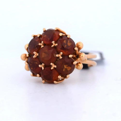 Bague 55 Bague vintage en or jaune 18 carats et quartz 58 Facettes AN281_112-280 (0089)