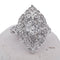 Bague 54 Bague Art nouveau - diamants en or blanc 18 carats 58 Facettes AN215 '(00829)