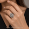 Bague 54 Art Nouveau - Bague en or blanc 18k et diamants 58 Facettes AN215_112-334 (00829)