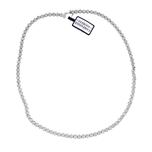 Collier Collier tennis en or blanc 18 carats et diamants 58 Facettes