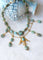 Collier Néo-égyptien - Collier ancien en or jaune et turquoises 58 Facettes