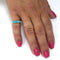 Bague 49 Bague en or jaune 18 ct avec cabochon turquoise 58 Facettes AN286 '(0949)