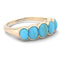 Bague 49 Bague en or jaune 18 ct avec cabochon turquoise 58 Facettes AN286 '(0949)