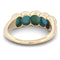 Bague 49 Bague en or jaune 18 ct avec cabochon turquoise 58 Facettes AN286 '(0949)