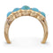 Bague 49 Bague en or jaune 18 ct avec cabochon turquoise 58 Facettes AN286 '(0949)