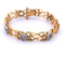 Bracelet Bracelet en or jaune et or blanc 18 carats avec diamants 58 Facettes