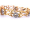 Bracelet Bracelet en or jaune et or blanc 18 carats avec diamants 58 Facettes