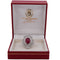Bague Bague en or blanc 18 kt avec rubis ovale et diamants 58 Facettes AN65  (00239)