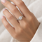 Bague 54 Bague ancienne en platine avec diamants 58 Facettes AN322 (00029)