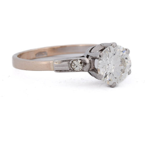 Bague 54 Bague ancienne en platine avec diamants 58 Facettes AN322 (00029)
