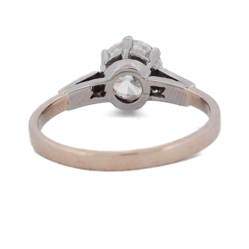 Bague 54 Bague ancienne en platine avec diamants 58 Facettes AN322 (00029)
