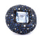 Bague 54 Bague cocktail en or blanc 18 kt, aigue-marine, saphirs et diamants 58 Facettes AN329 (00649)