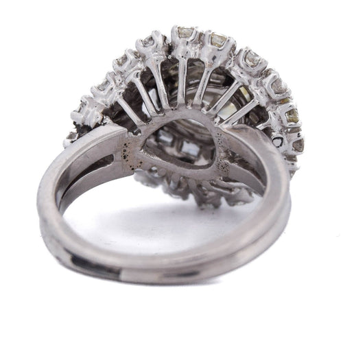 Bague 47 Bague rétro en platine avec diamants 58 Facettes AN340 '(00539)