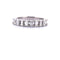 Bague 53 Bague demi-éternité vintage en or blanc 18 kt et diamants 58 Facettes AN362 (0079)
