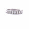 Bague 53 Bague demi-éternité vintage en or blanc 18 kt et diamants 58 Facettes AN362 (0079)