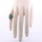 Bague 42 Bague vintage en or jaune 18 ct avec turquoise et diamants 58 Facettes AN379 '(00319)