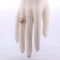 Bague 53 Bague en or blanc 18 carats avec perle naturelle et diamants 58 Facettes