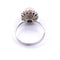 Bague 53 Bague en or blanc 18 carats avec perle naturelle et diamants 58 Facettes