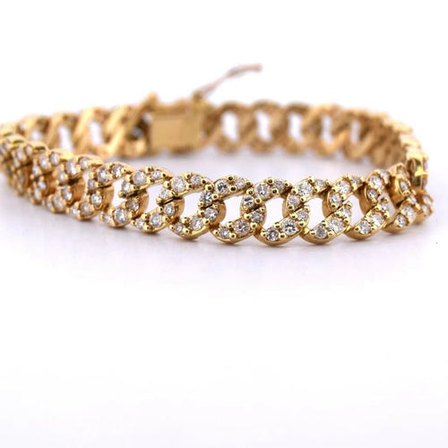 Bracelet Bracelet en or jaune 18 carats avec diamants 58 Facettes