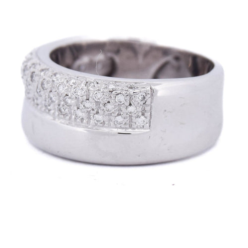Bague 58 Bague vintage en or blanc 18 carats pavée de diamants 58 Facettes AN133 '(05919)