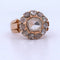 Bague 55 Bague ancienne en or rose 18 carats avec diamants 58 Facettes