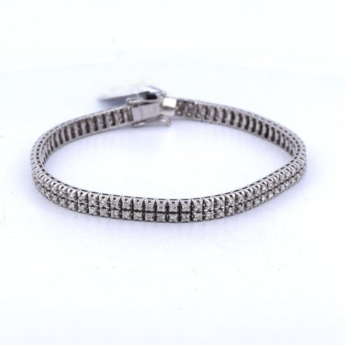 Bracelet Bracelet tennis en or blanc 18 kt avec diamants 58 Facettes BR61 '(00139)