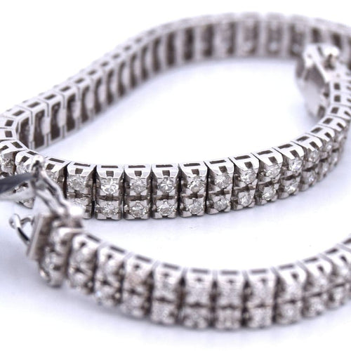 Bracelet Bracelet tennis en or blanc 18 kt avec diamants 58 Facettes BR61 '(00139)
