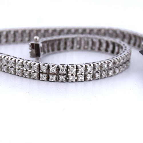 Bracelet Bracelet tennis en or blanc 18 kt avec diamants 58 Facettes BR61 '(00139)