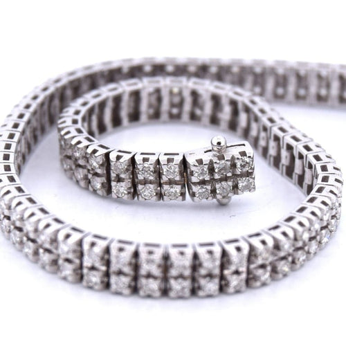 Bracelet Bracelet tennis en or blanc 18 kt avec diamants 58 Facettes BR61 '(00139)