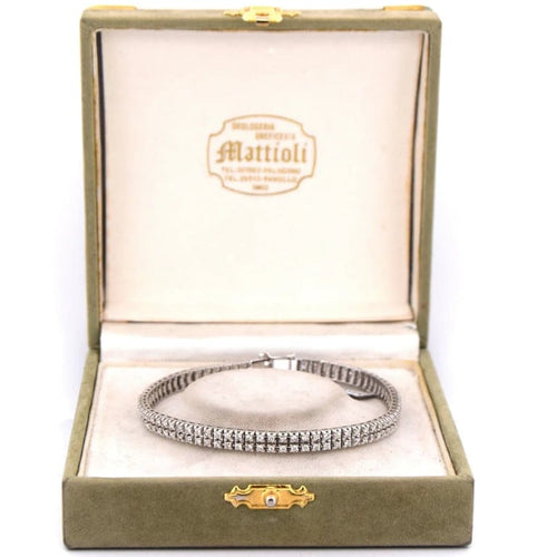 Bracelet Bracelet tennis en or blanc 18 kt avec diamants 58 Facettes BR61 '(00139)