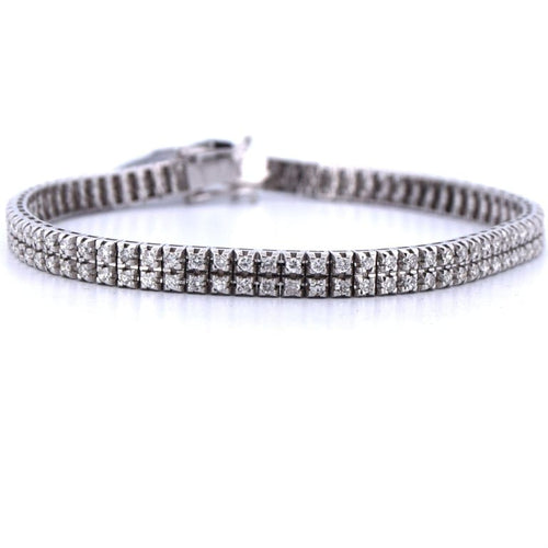 Bracelet Bracelet tennis en or blanc 18 kt avec diamants 58 Facettes BR61 '(00139)