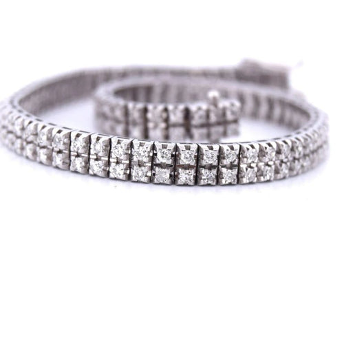 Bracelet Bracelet tennis en or blanc 18 kt avec diamants 58 Facettes BR61 '(00139)