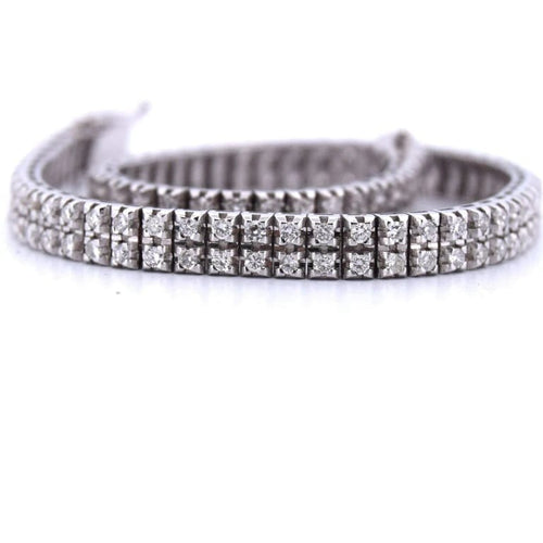 Bracelet Bracelet tennis en or blanc 18 kt avec diamants 58 Facettes BR61 '(00139)