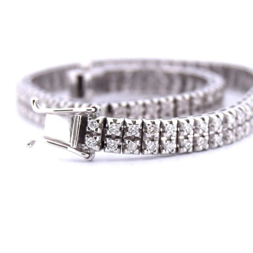 Bracelet Bracelet tennis en or blanc 18 kt avec diamants 58 Facettes BR61 '(00139)