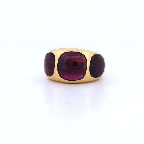 Bague 48 Bague vintage en or jaune 18K et tourmalines 58 Facettes AN448 ‘(00219)