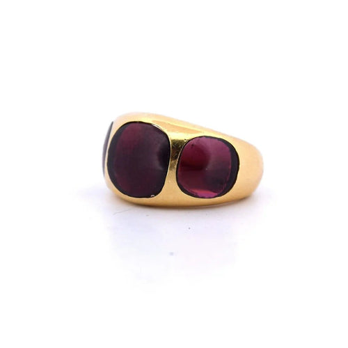 Bague 48 Bague vintage en or jaune 18K et tourmalines 58 Facettes AN448 ‘(00219)