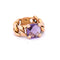 Bague 51 Bague vintage en or 18 ct avec améthyste 58 Facettes AN446 '(0079)