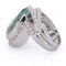Bague 56 Bague en or blanc 18 kt avec aigue-marine et diamants 58 Facettes AN424 '(00719)