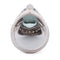 Bague 56 Bague en or blanc 18 kt avec aigue-marine et diamants 58 Facettes AN424 '(00719)