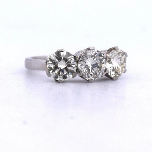 Bague 55 Bague ancienne victorienne en platine avec diamants taille ancienne 58 Facettes