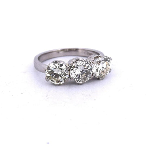 Bague 55 Bague ancienne victorienne en platine avec diamants taille ancienne 58 Facettes