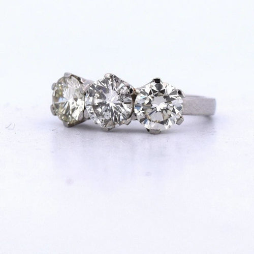 Bague 55 Bague ancienne victorienne en platine avec diamants taille ancienne 58 Facettes