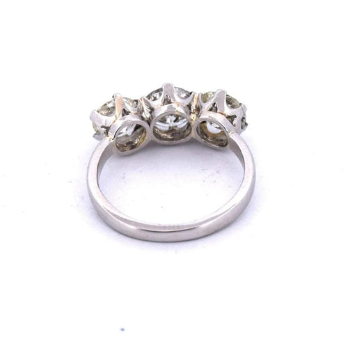 Bague 55 Bague ancienne victorienne en platine avec diamants taille ancienne 58 Facettes