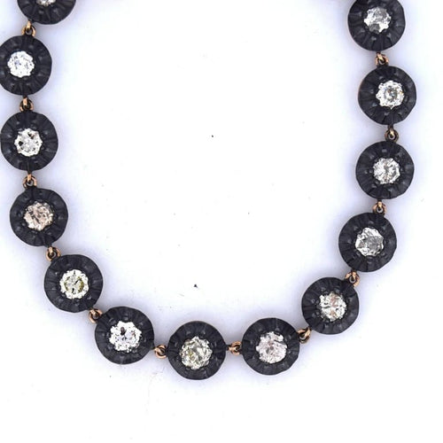 Bracelet Bracelet victorien ancien en or rose 14 ct, argent et diamants 58 Facettes