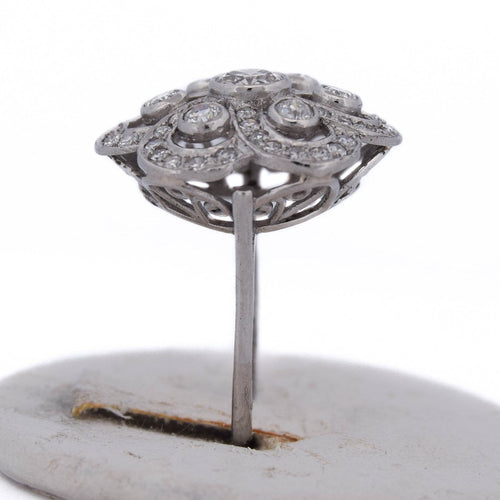 Bague 51 Bague Art déco en platine avec diamants 58 Facettes AN546 - P11 (06719)