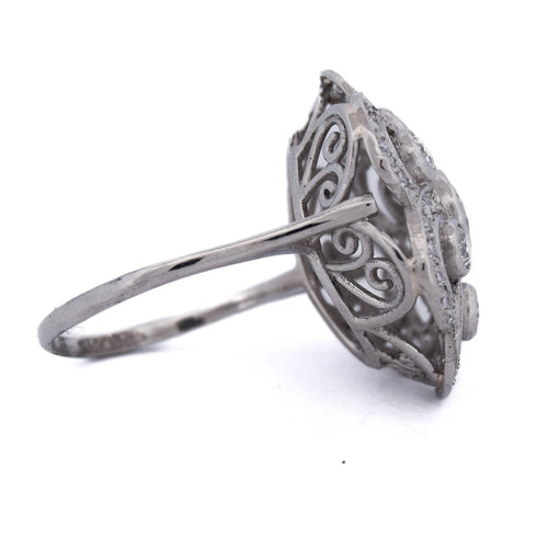 Bague 51 Bague Art déco en platine avec diamants 58 Facettes AN546 - P11 (06719)
