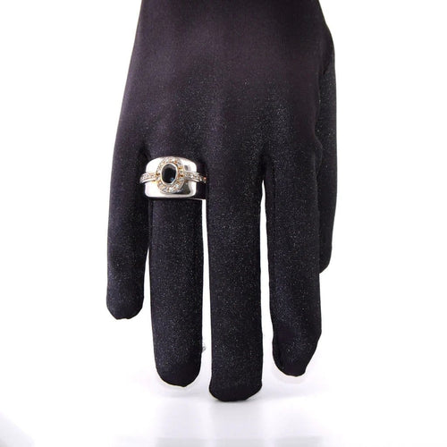 Bague 58 Bague vintage en or blanc, saphir et diamants 58 Facettes AN498 '(00419)